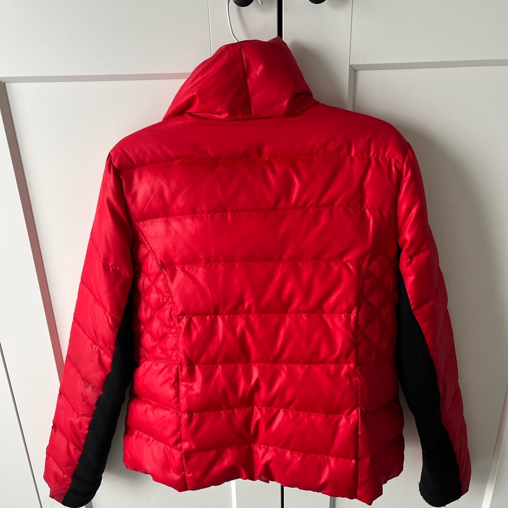 Black Rivet Red Down Women's Puffer Coat Size L W… - image 4